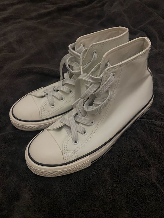 Шкіряні білі кеди