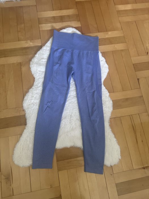 Legginsy bezszwowe niebieskie
