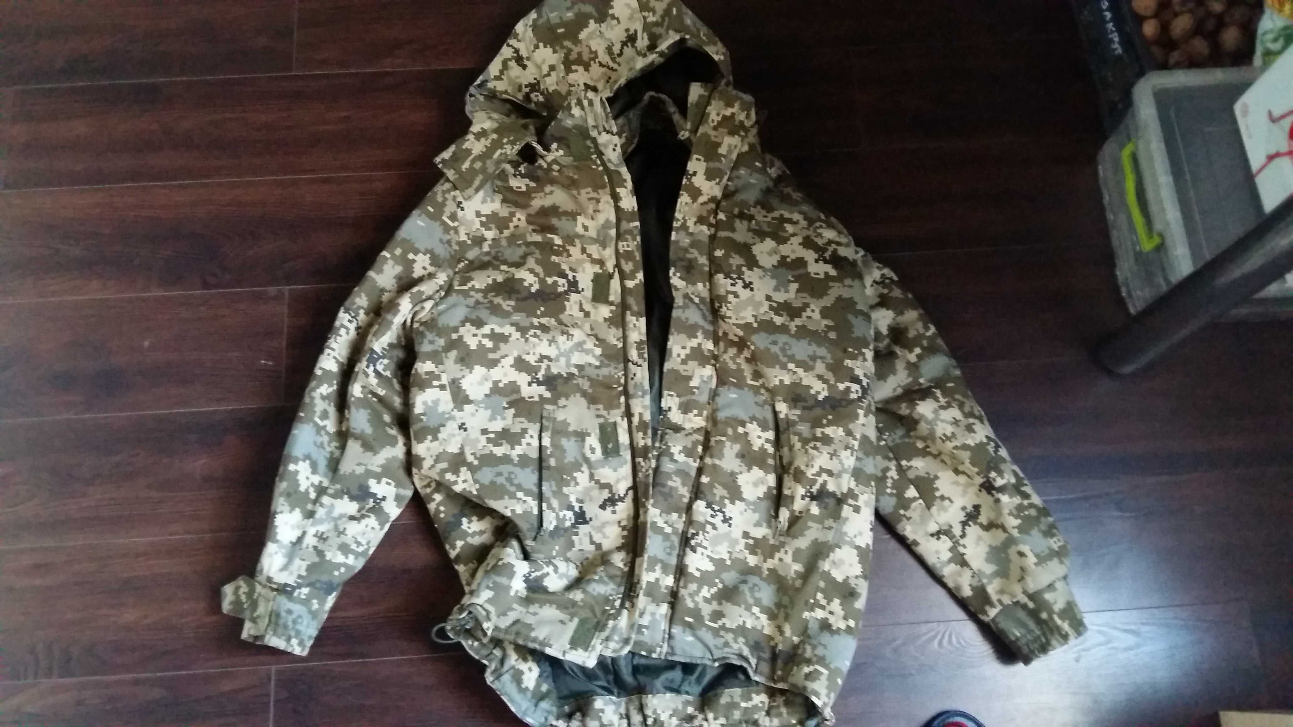Куртка военная зимняя с капюшоном бушлат 46 пиксель военная форма