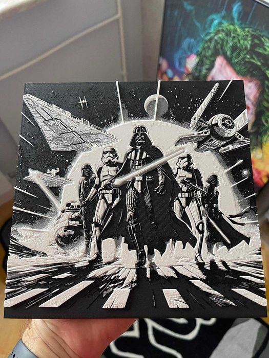 Obraz 3D Star Wars - Druk Bambu Lab X1 Carbon, 3 Kolory, 20x20 cm