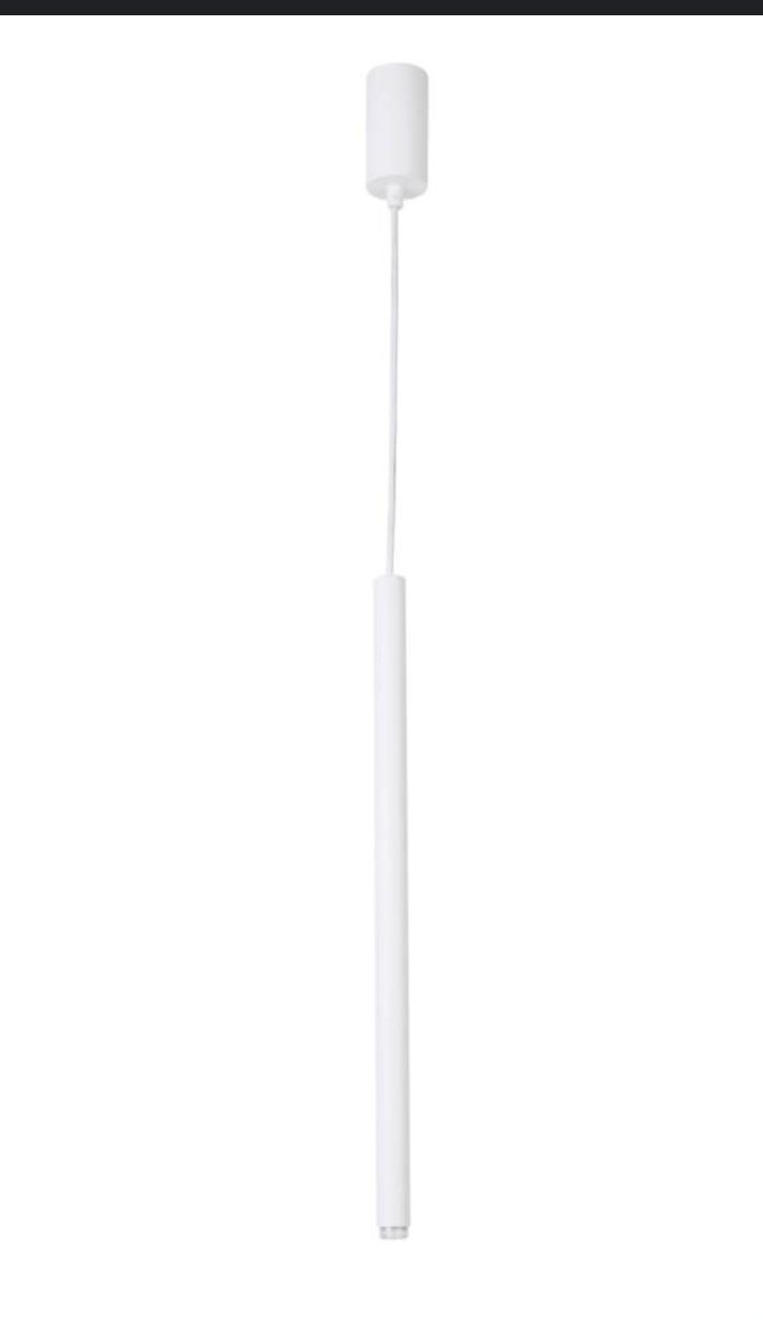 Lampa sopel sigma biała matowa wisząca