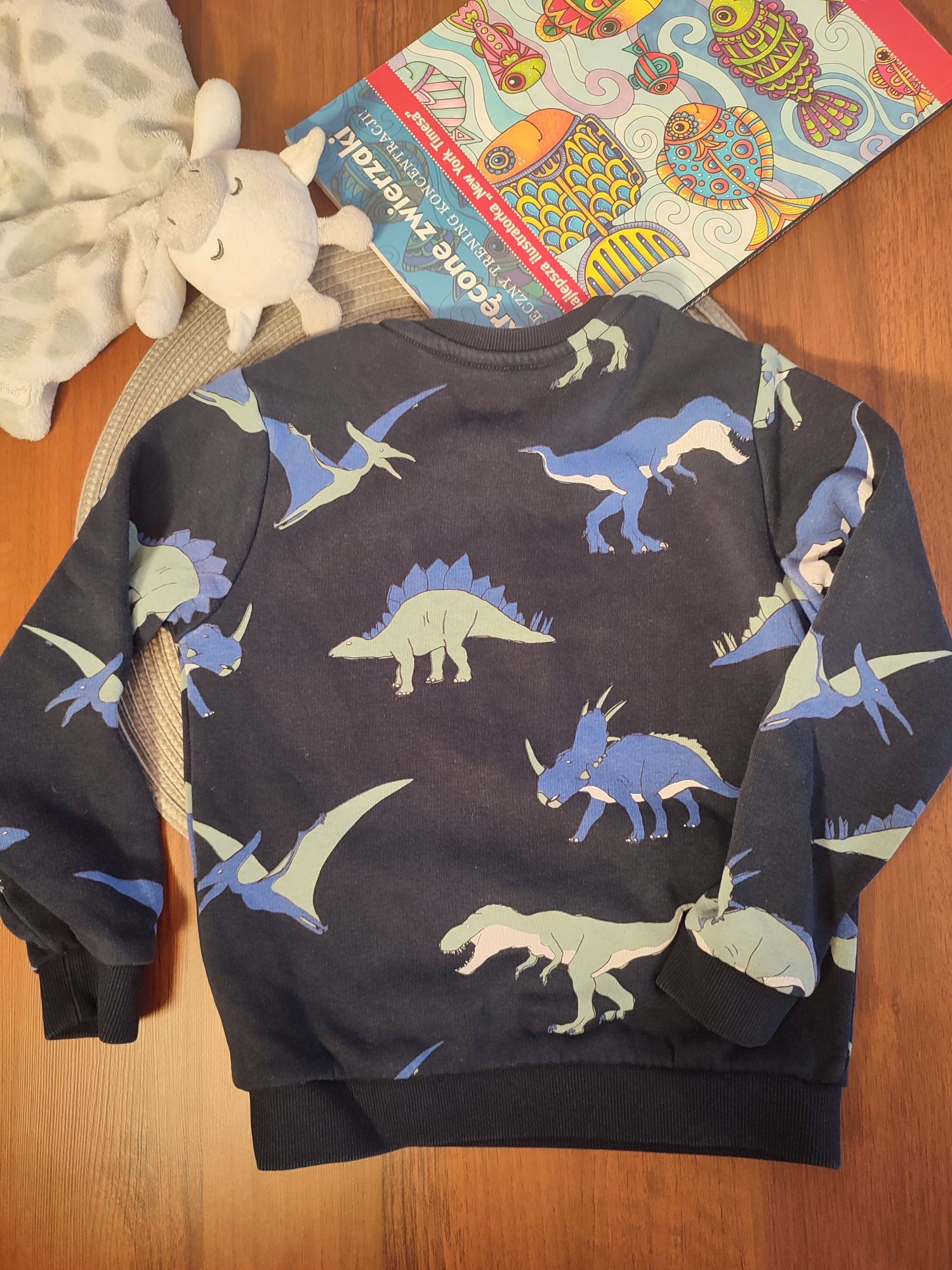 Bluza chłopięca dinozaury M&S rozm 110 cm