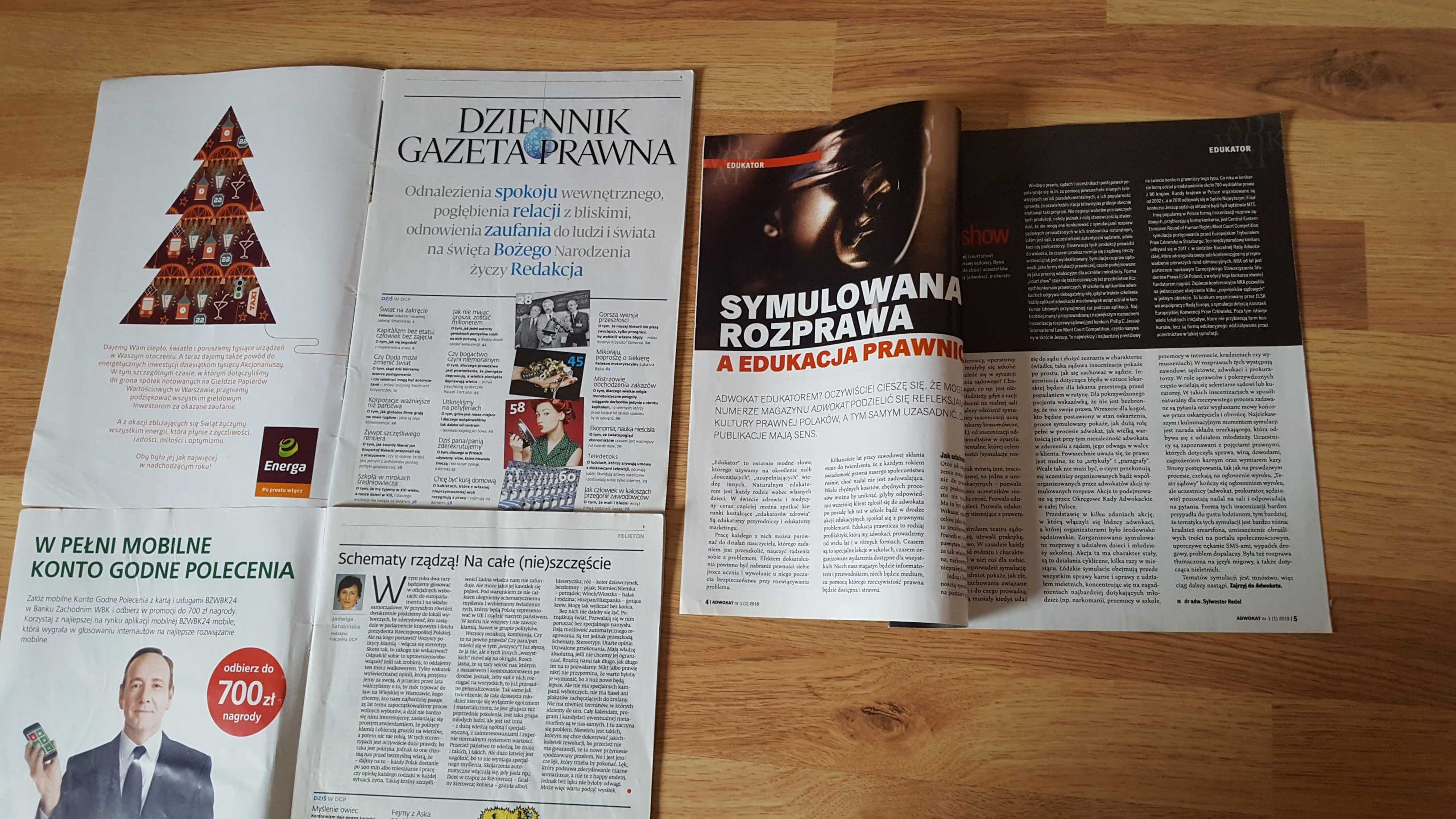 3 broszury prawnicze tematy prawne Adwokat, Gazeta Prawna