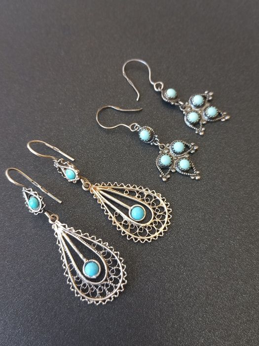 Серьги серебро 875проба звезда