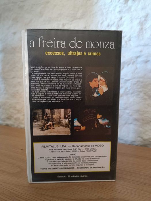 Filme VHS A Freira de Monza (Devils Of Monza)
