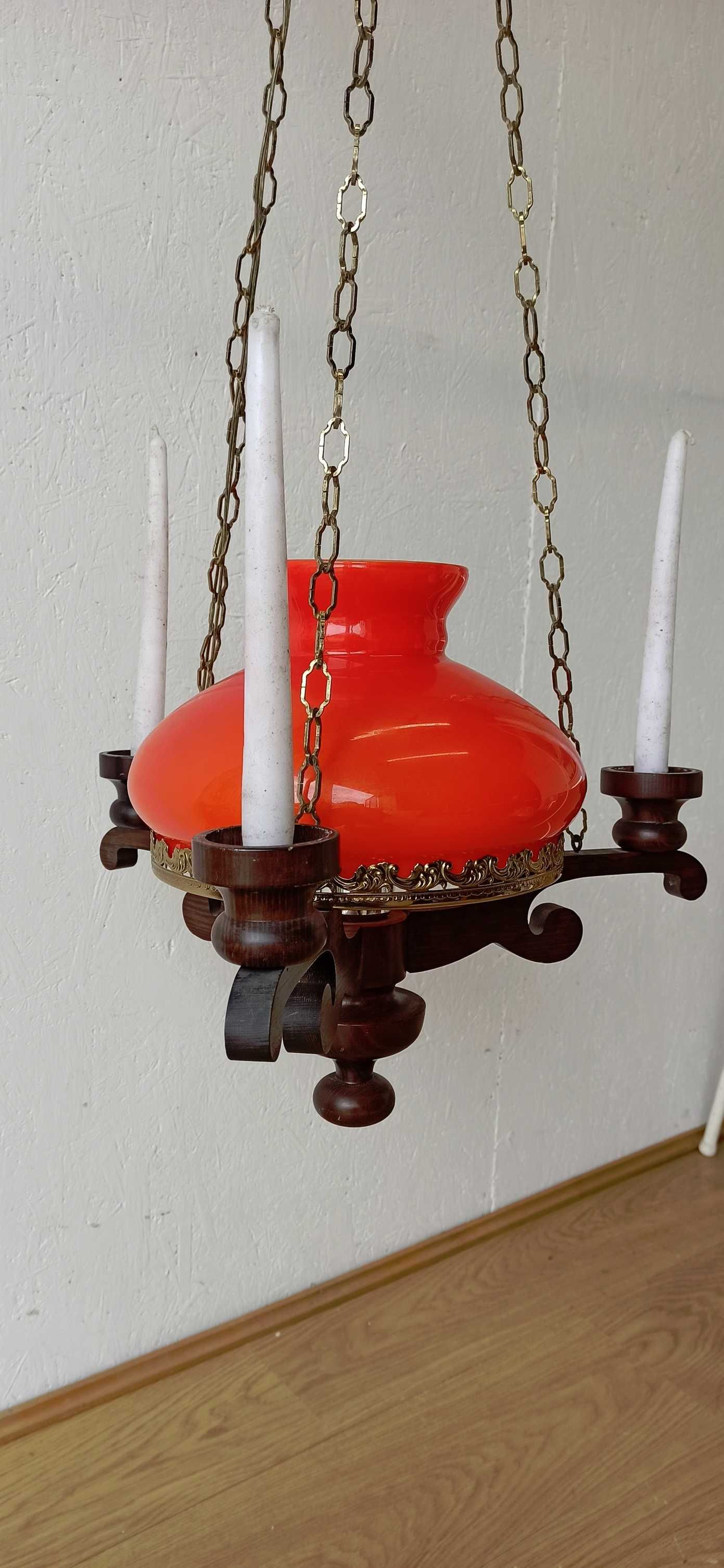 Lampa wisząca ze świecznikiem