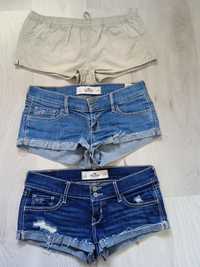 3 x spodenki szorty Hollister Abercrombie NOWE rozm. S