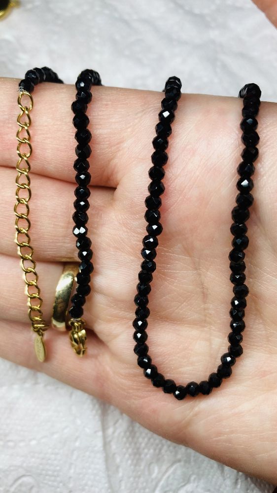 Naszyjnik choker czarny turmalin