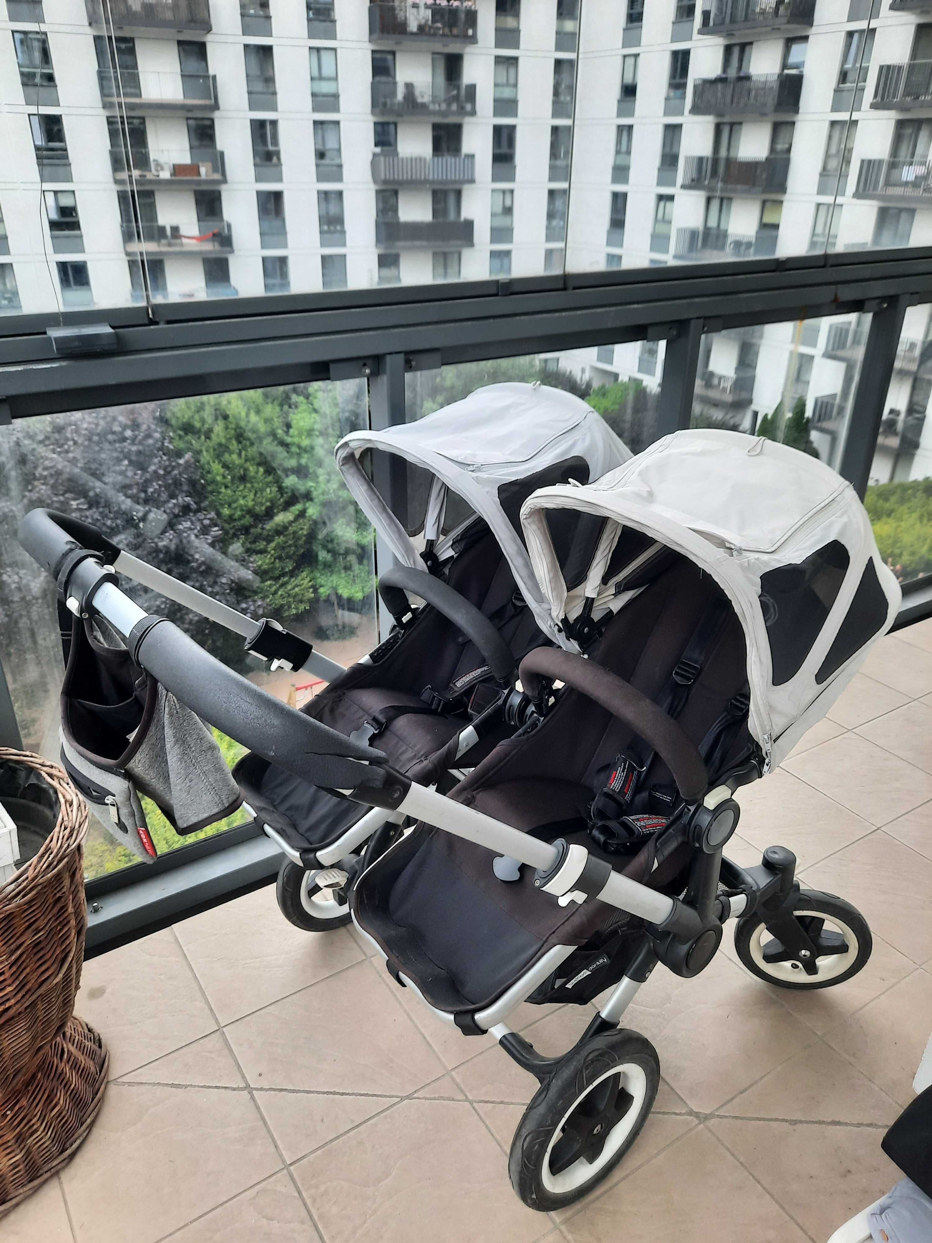 Wózek Bugaboo Donkey 2 Twin + dużo akcesoriów