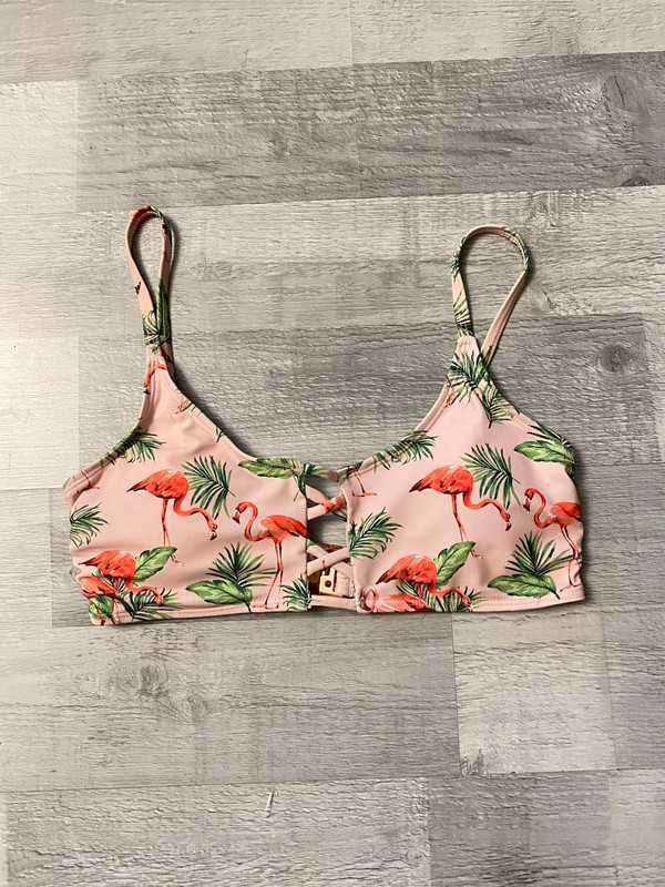 Góra od stroju kąpielowego bikini flamingi stanik na basen S