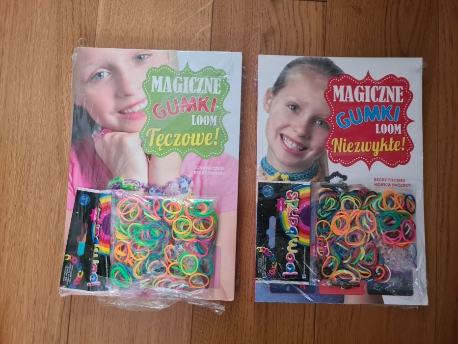 NOWE, Magiczne gumki loom tęczowe, noezwykłe