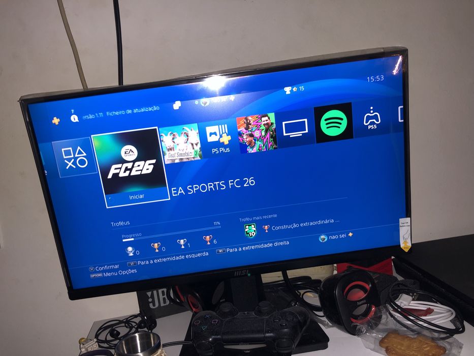 Vendo Ps4 1T Slim ou troco/vai com o ecra