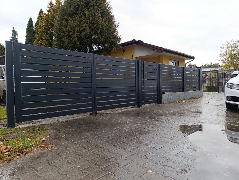 Brama wjazdowa, cynkowana ogniowo+RAL