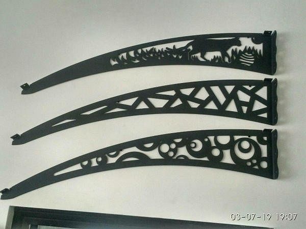 Навіс полікарбонатний захист дизайн двері вікна