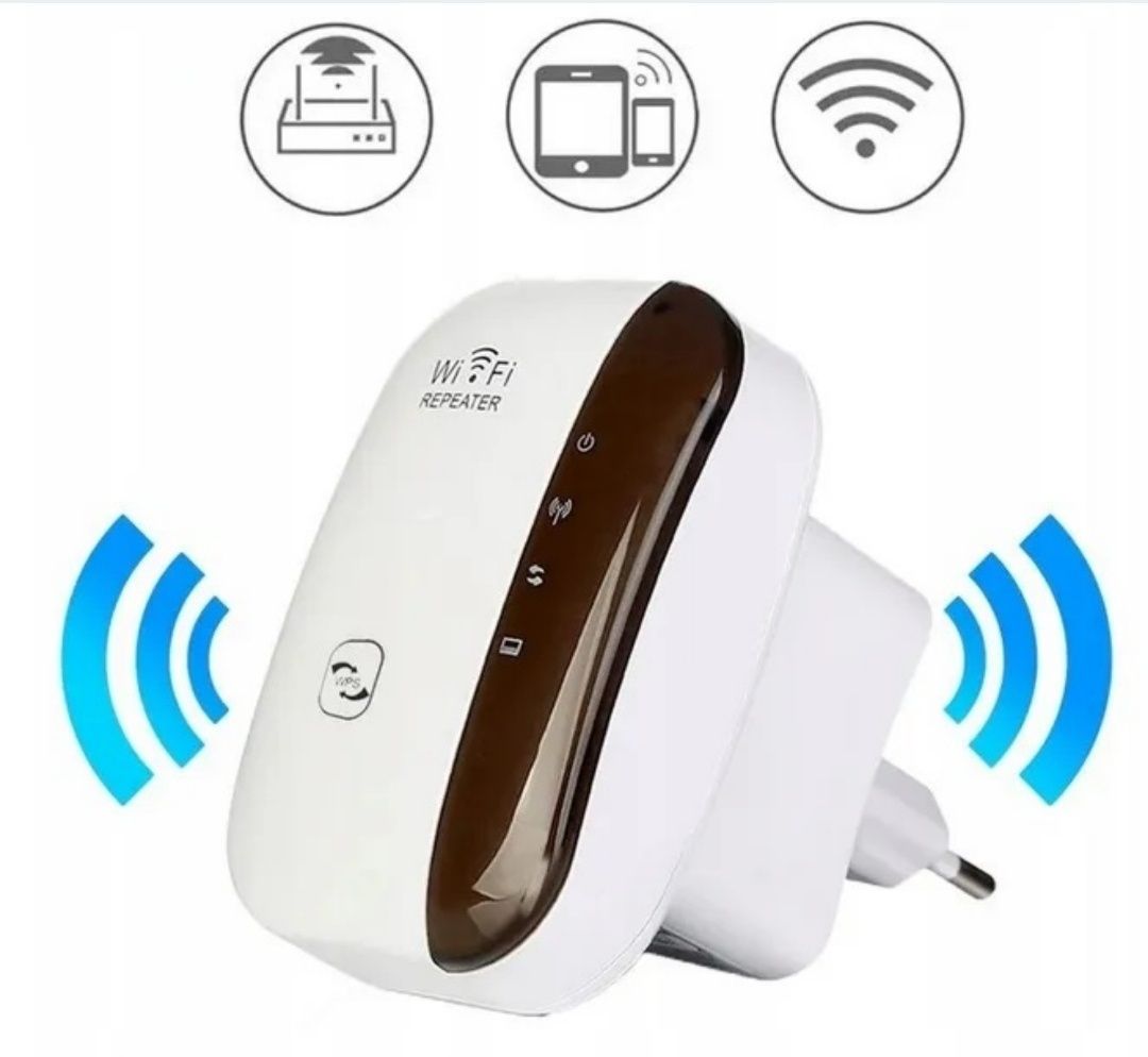 Wzmacniacz sygnału Wi-FI Mocny Repeater Access Point Router300Mb/s 2.4