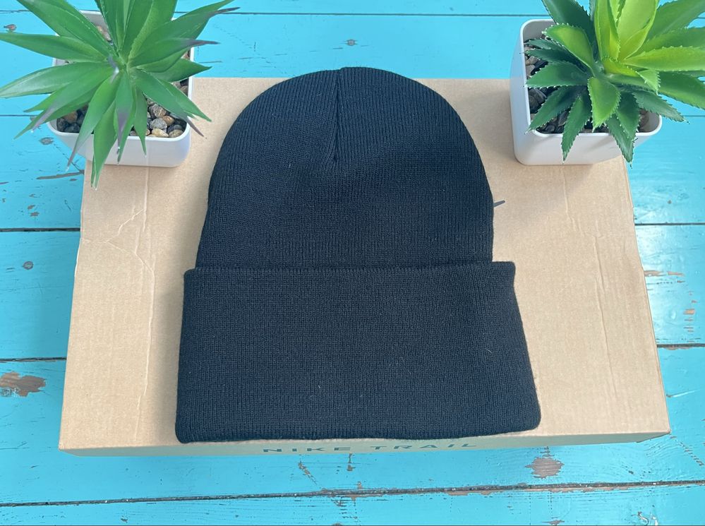 Шапка Carhartt Beanie, One size, черная шапка кархарт