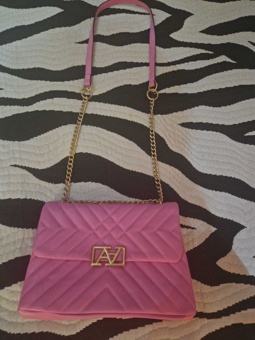 Torebka damska różowa  skóra  ekologiczna