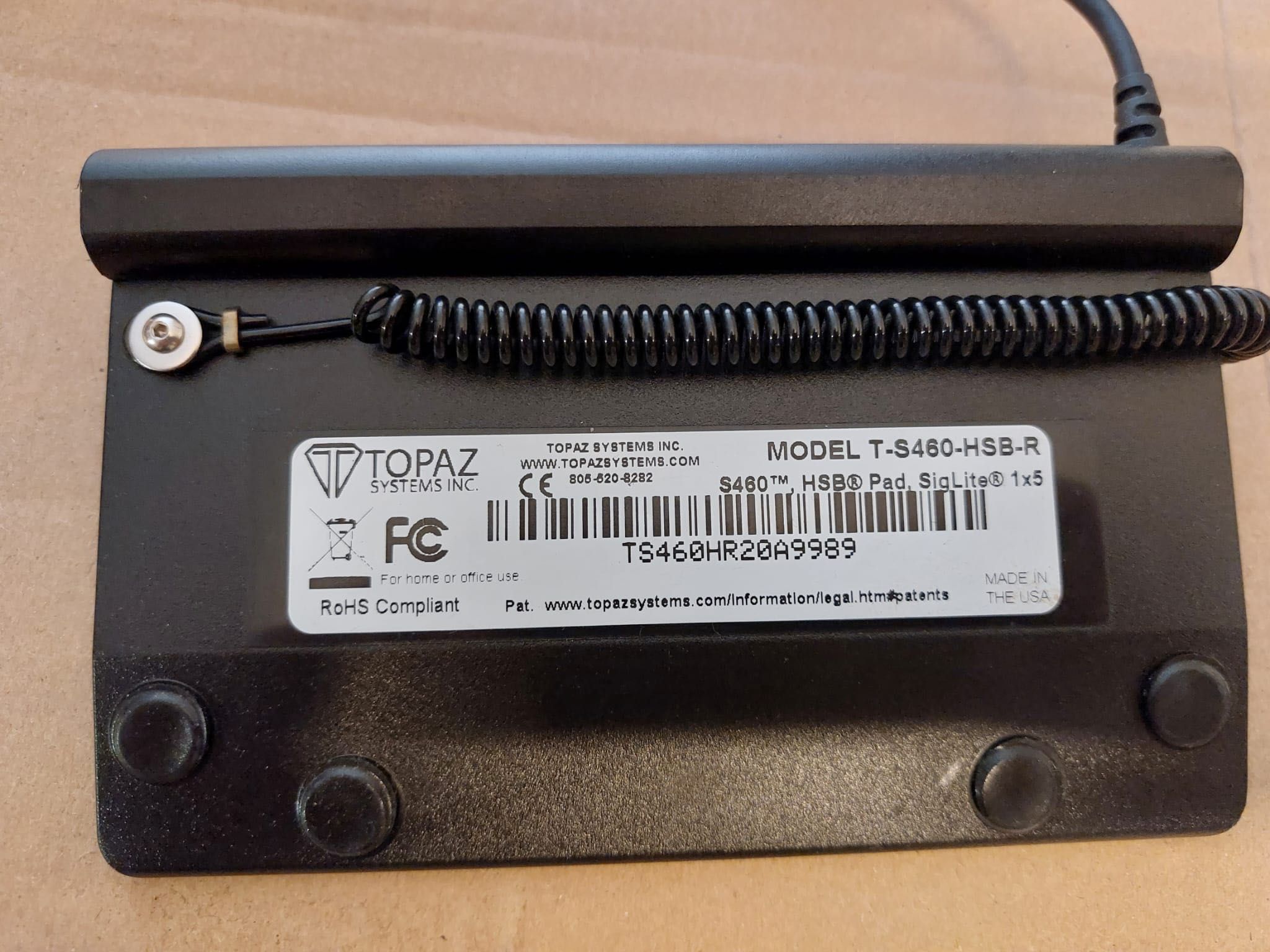 Mesa de assinatura Topaz S460 c/caneta *NOVA!*