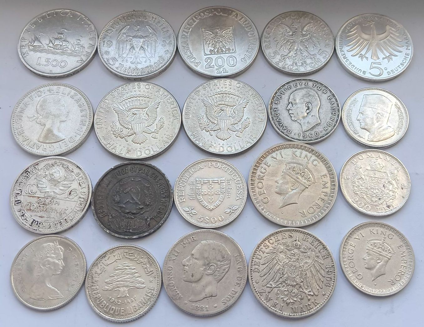 Продам разные монеты из серебра