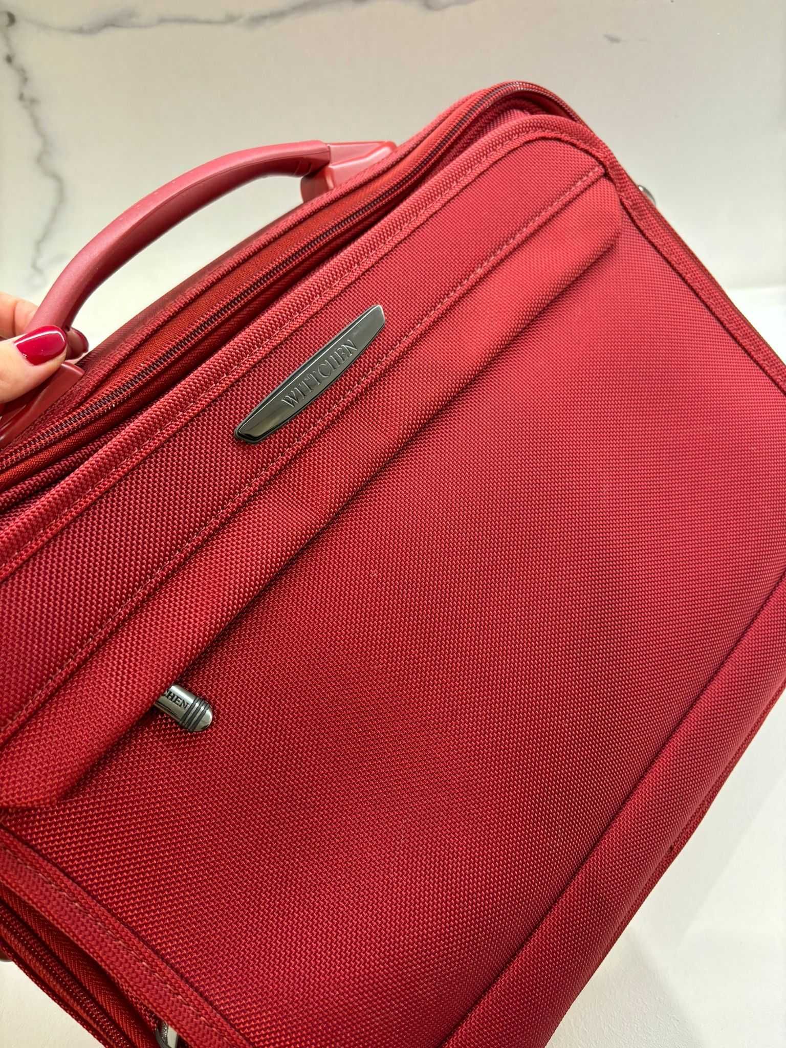Torba na laptopa marki WITTCHEN-podróżna, na ramię, damska, czerwona