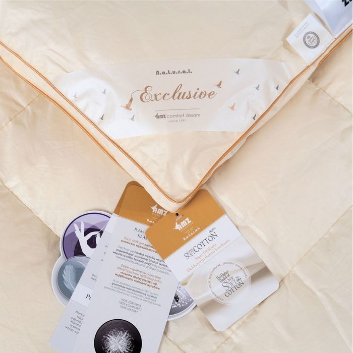 Kołdra AMZ MATERACOWA PRESTIGE zimowa puch 100% 135x200cm Biały