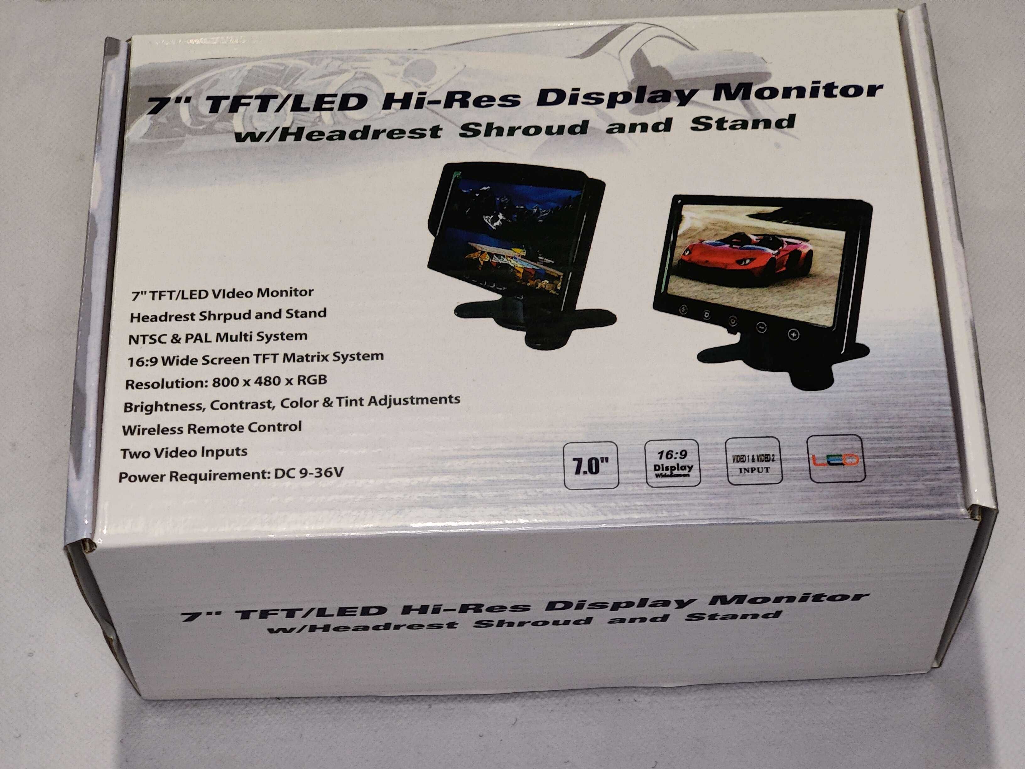 Monitor LCD de Estacionamento com 7 polegadas + câmara incluída