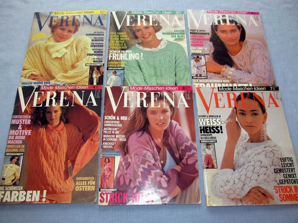 Verena (Burda) 1991 x 6 Magazyn mody dziewiarskiej Swetry
