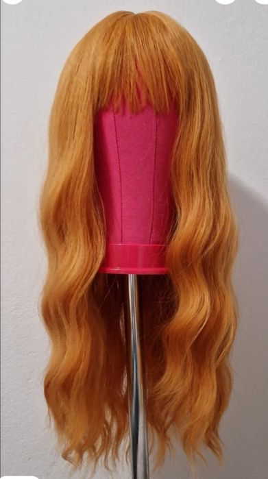 Peruka z grzywką, rude długie