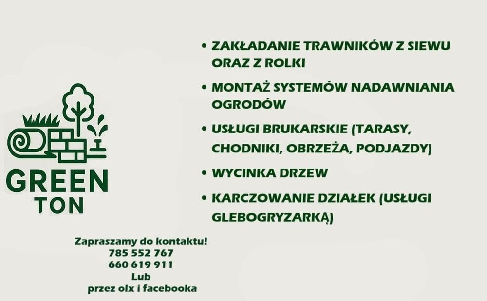 Zakładanie trawników.,Nawodnienie.Układanie kostki,wycinka, odwierty