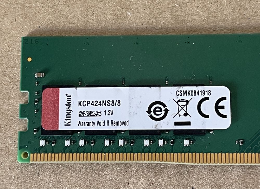 Pamięć Ram Kingston DDR4, 8 GB, 2400 MHz, CL17 (KCP424NS8/8)