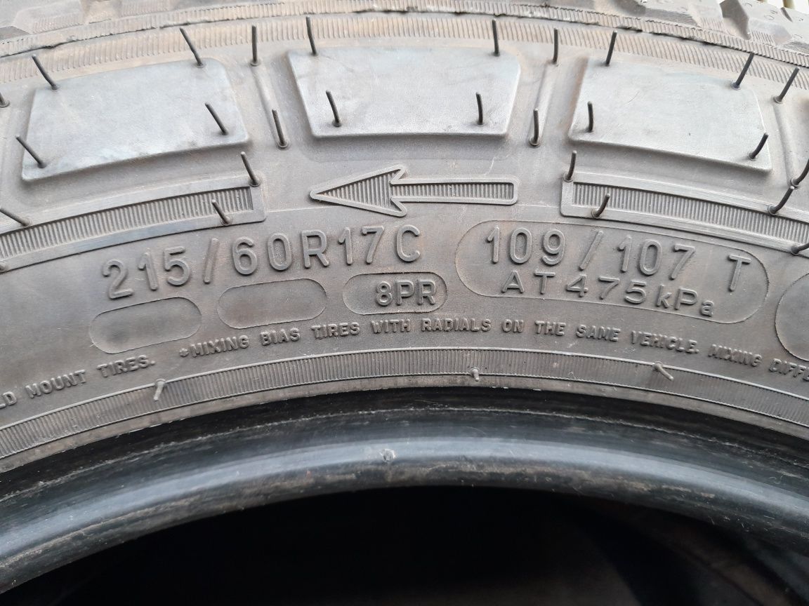 MICHELIN 215/60R17C , pojedyńcza opona wielosezonowa wzmacniana.