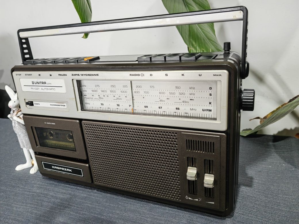 Radiomagnetofon Unitra Kasprzak Nowy UKF *Sprawny Kasety PRL