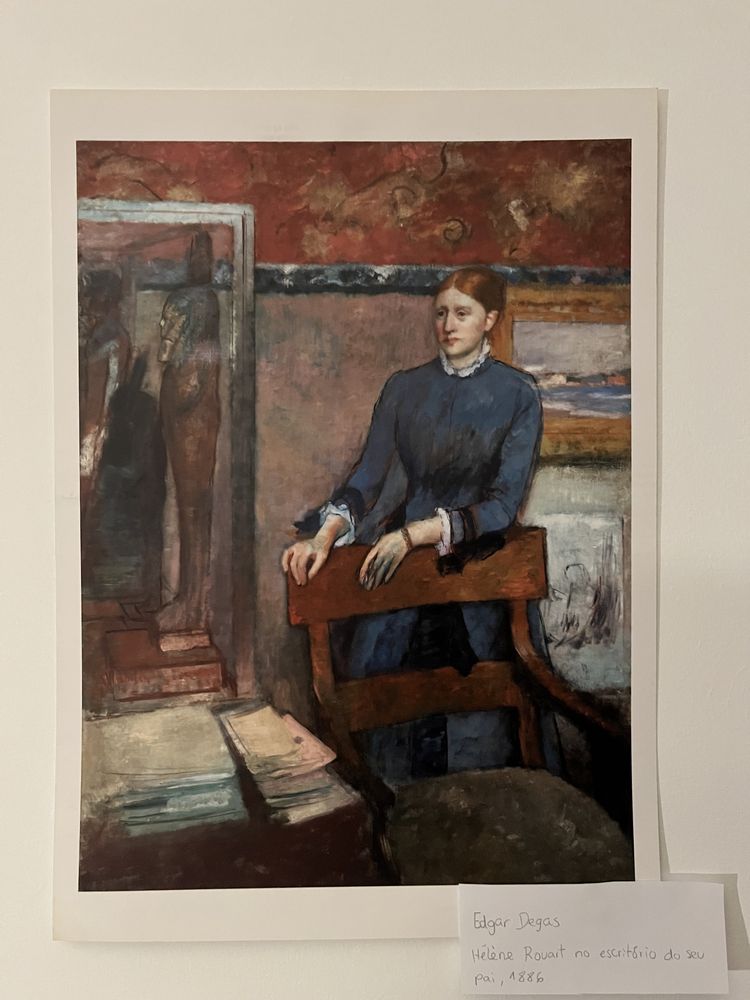 Poster Hélène Rouart no escritório do seu pai (Edgar Degas, 1886)