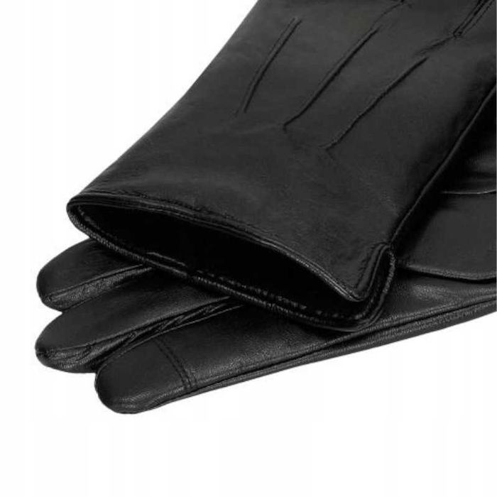 Skórzane rękawiczki męskie Wojas XL zimowe dotykowe eleganckie wygodne
