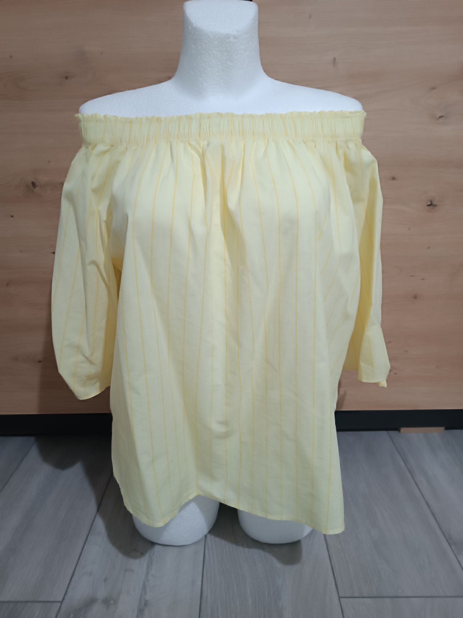 Bluzka damska hiszpanka oversize XL cytrynowy