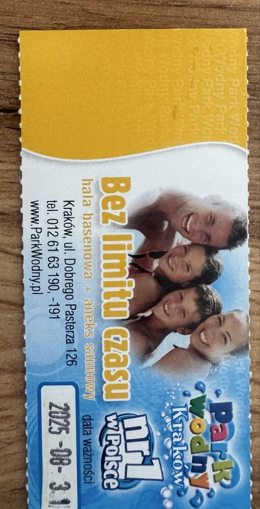 Voucher bez limitu czasu Park Wodny Krakow