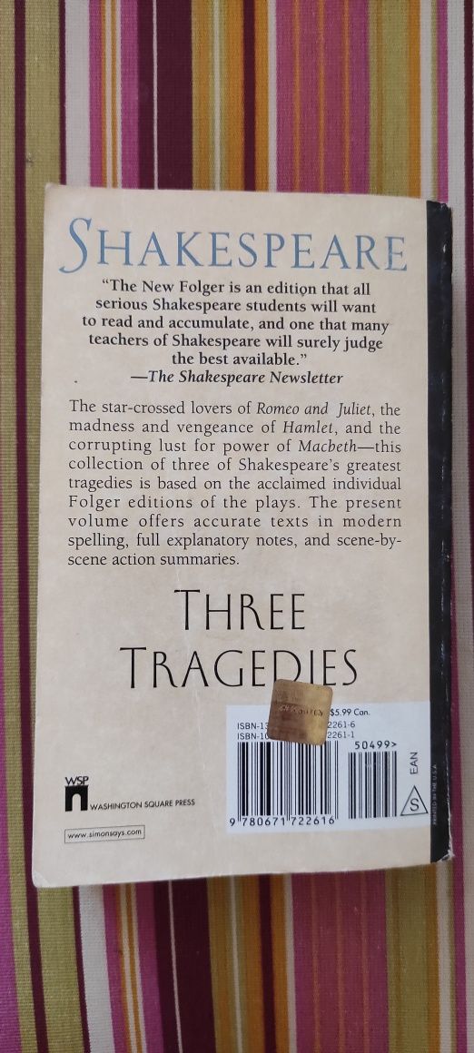 Hamlet, Makbet, Romeo i Julia po angielsku - William Shakespeare