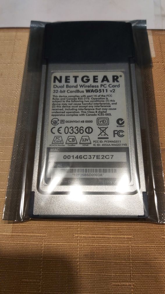 Karta sieciowa WiFi NetGear WAG 511 v2 802.11.a,b,g PCIMCIA CardBus