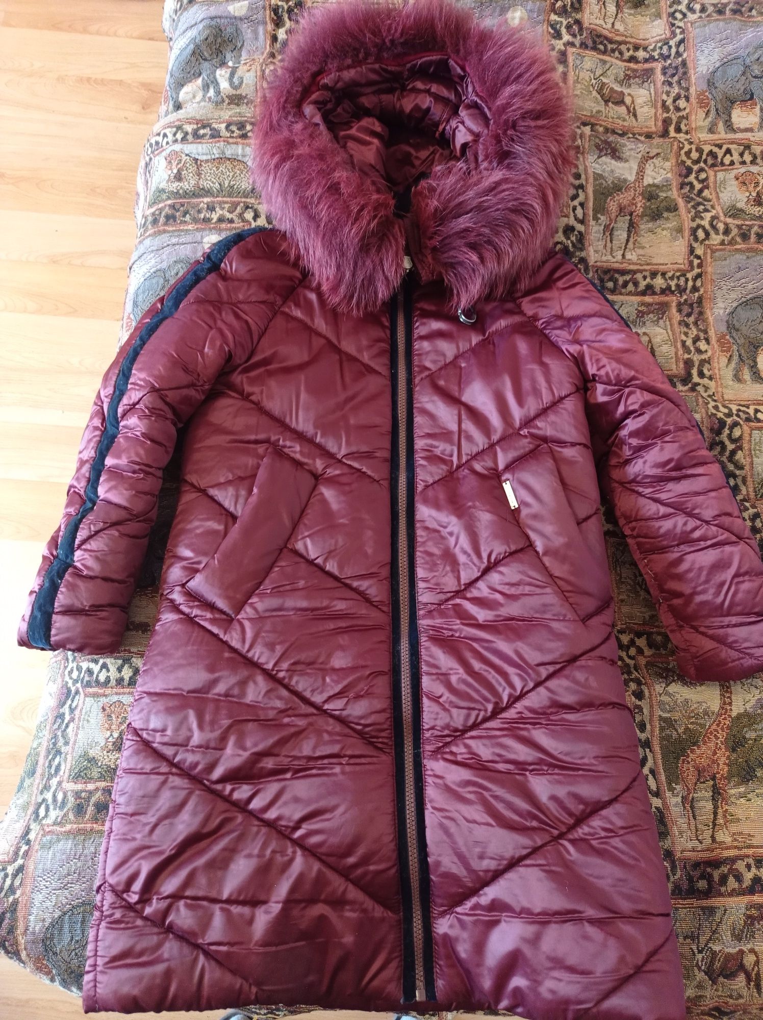 Куртка пальто на девочку зима р.134