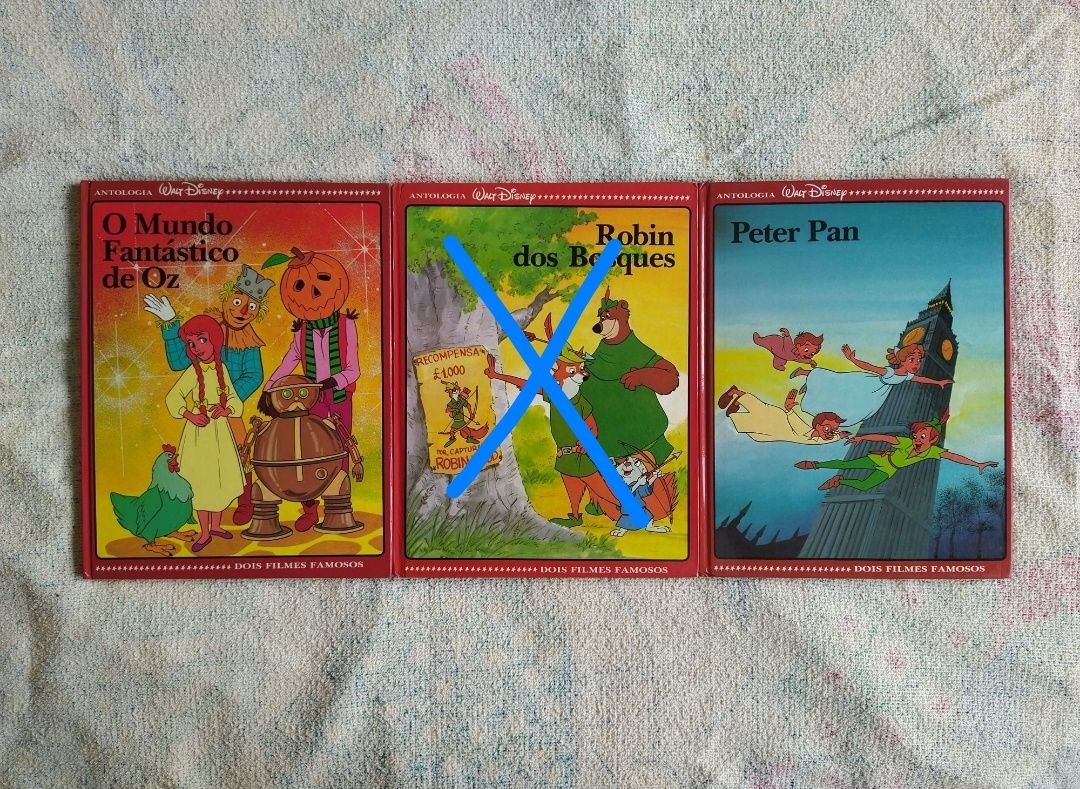 Livros Disney Pan Robin Oz Patinho Sereia Teco