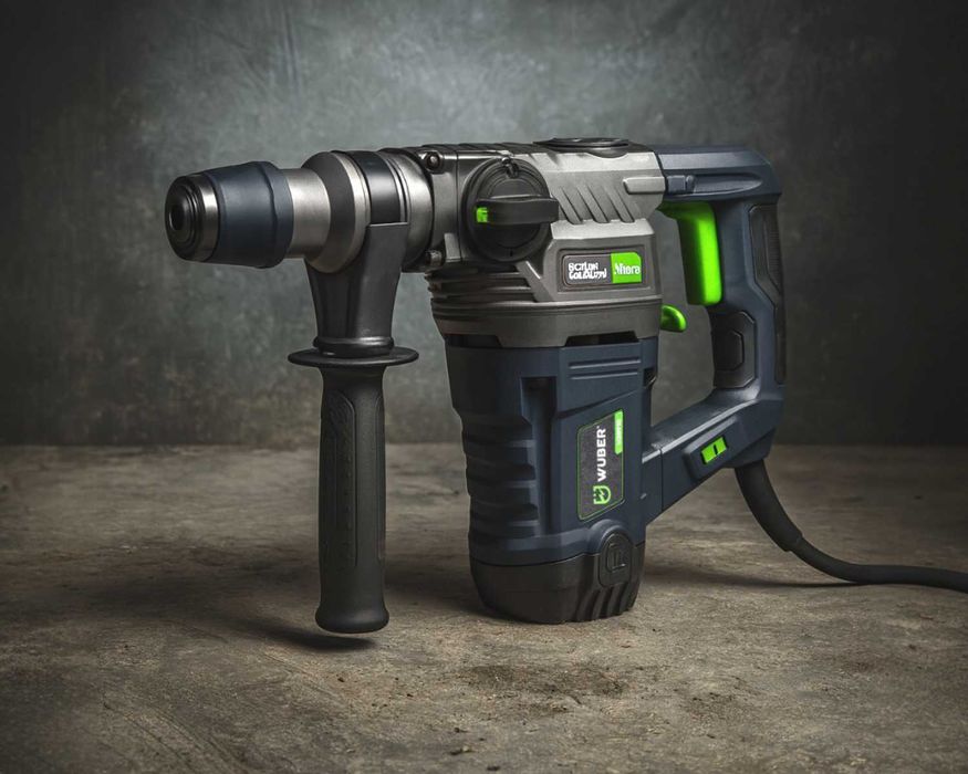 MŁOTOWIERTARKA Wuber 1100W Młot Udarowy 5J Walizka Wiertła Kucie NOWY