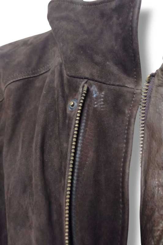 Kurtka skórzana zamszowa Hugo Boss suede leather jacket vintage