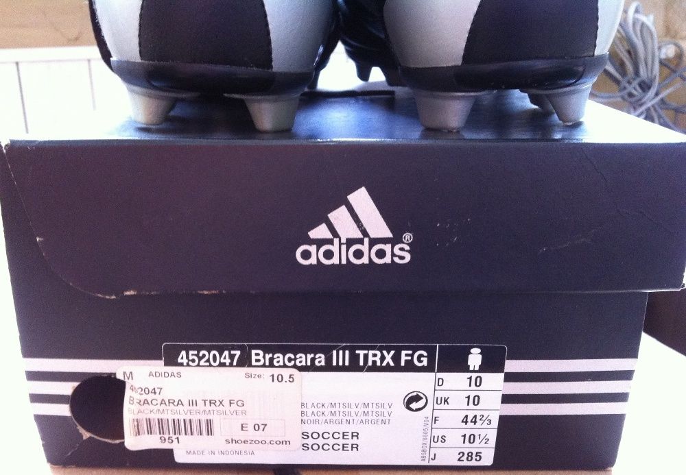 Бутсы Adidas bracara III Trx Fg, новые! Оригинал! р. 43,5, US 10,5.