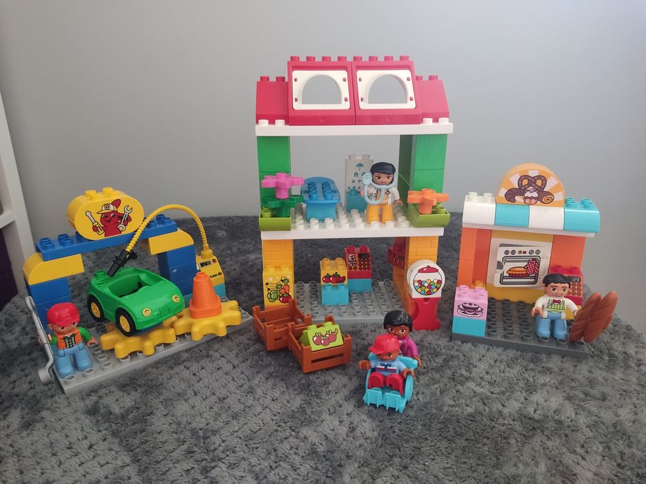 Klocki LEGO Duplo Zestawy+GRATIS-Miasteczko Koparka Pociąg Auta Domek