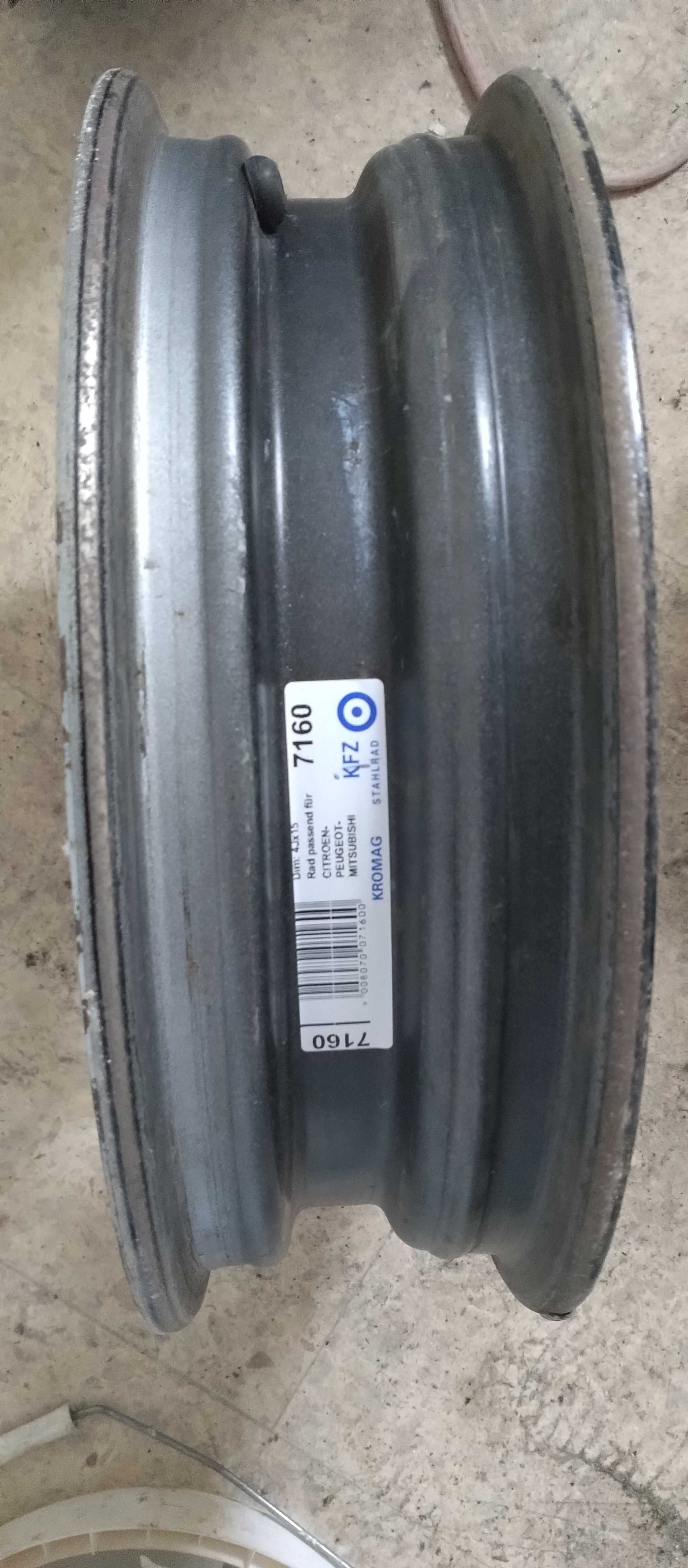4 jantes de ferro 15 p/ Mitsubishi I Miev, Citroen CZero e Peugeot Ion
