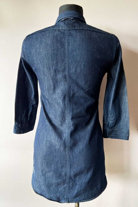 G-Star RAW granatowa mini sukienka tunika koszula jeans  XS 34 bawełna