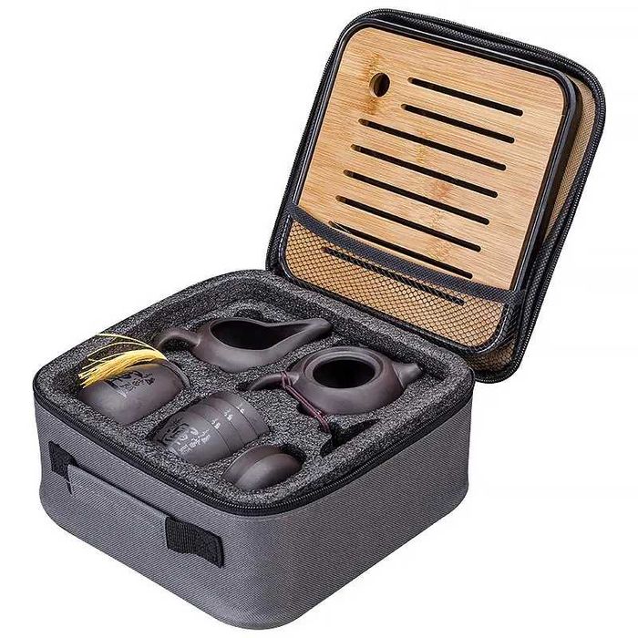 Набір для чайної церемонії Lesko Black Matt керамічний 10 предм