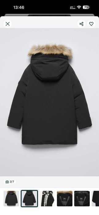 Парка куртка пухоик Zara 158/164