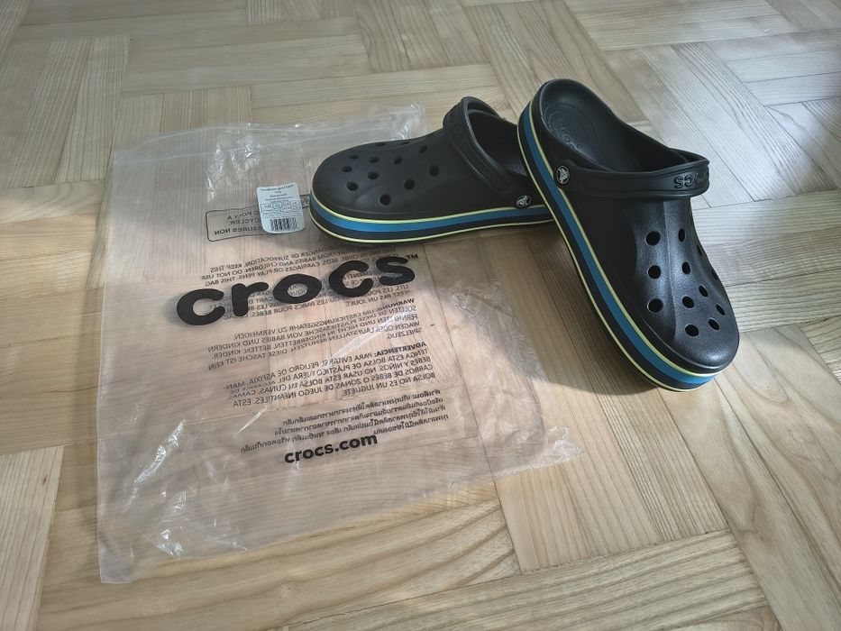 Crocs nowe oryginalny crocsy czarne grube porządne klapki