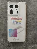 Etui Motorola edge 50 przezroczyste plus  uchwyt metalowy do etui